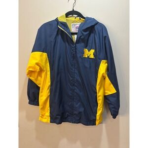 VTG Michigan Wolverines Jacket Youth‎ M (10–12) Genuine Stuff Collegiate Navy